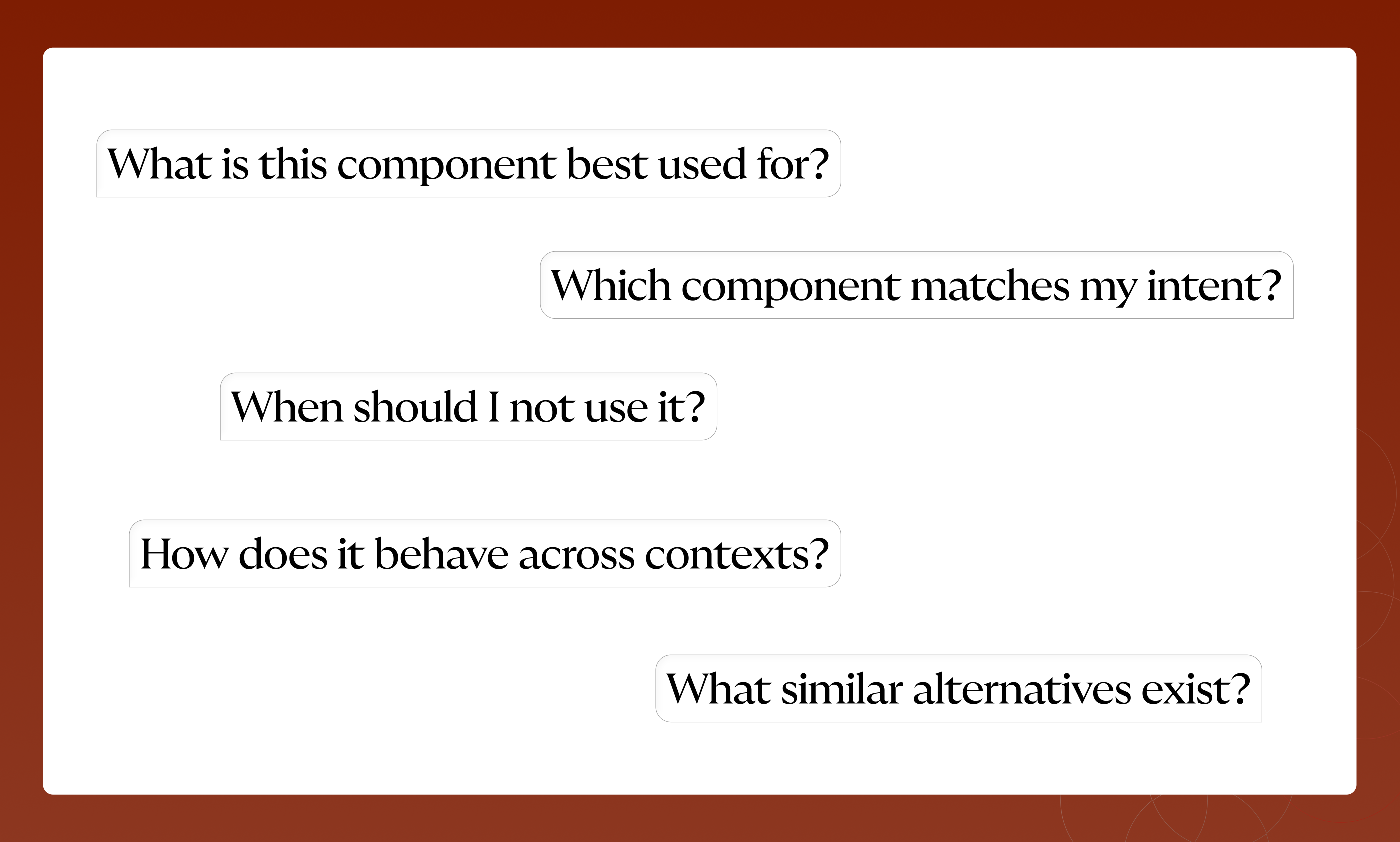 Questions designers can't easily answer