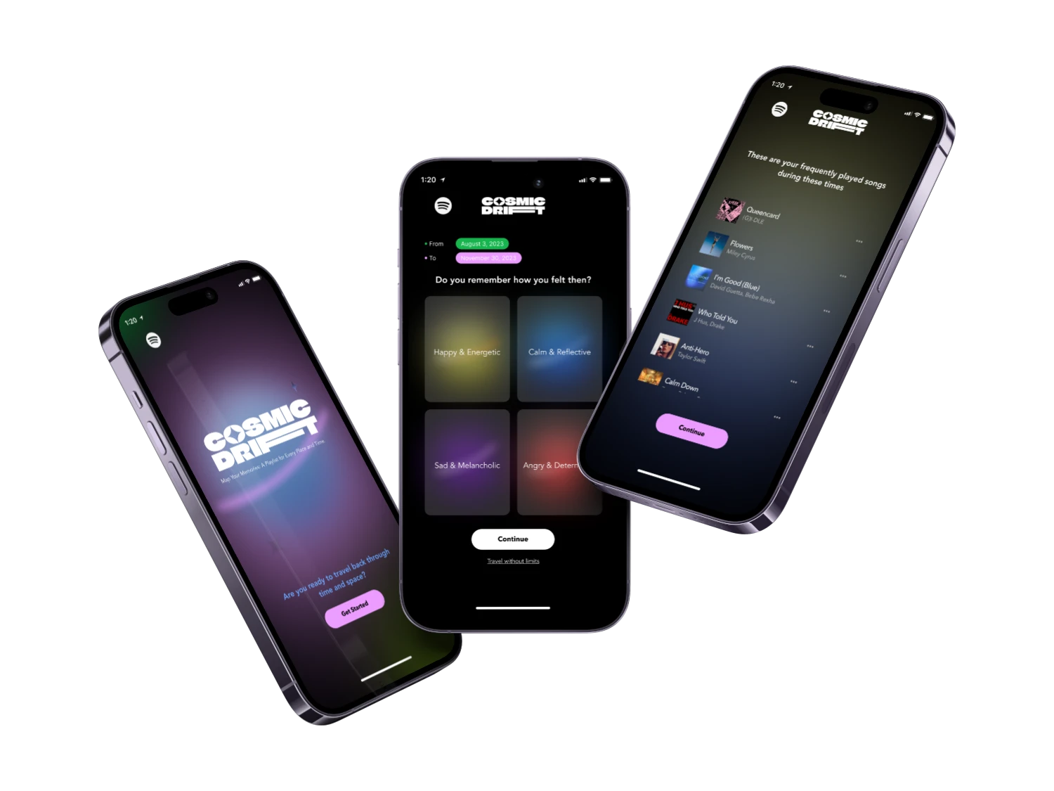 Cosmic Drift app screens